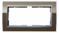 GIRA 1002766 Abdeckrahmen 2f o.Mittelst. Zwischenrahmen F/Alu Event Klar Braun