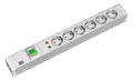 Bachmann 333.005 19" 1,5HE 6xSchuko 1xSchalter ÜSS Strom 2m Schuko