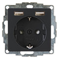 Kopp 296215089 ATHENIS UP Schuko Steckdose m.2 USB Ladebuchsen anthrazit