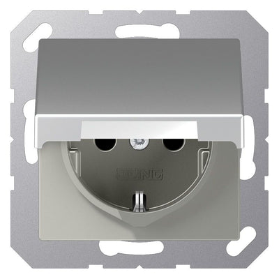 Jung A1520BFKLAL SCHUKO Steckd.m.Klappd.