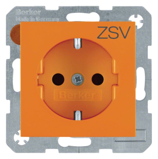 Berker 47238907 Steckdose SCHUKO S.1 orange glänzend ZSV