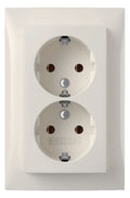 Berker 47748989 Doppelsteckdose SCHUKO m Abdeckplatte Berker S.1 pws glänzend
