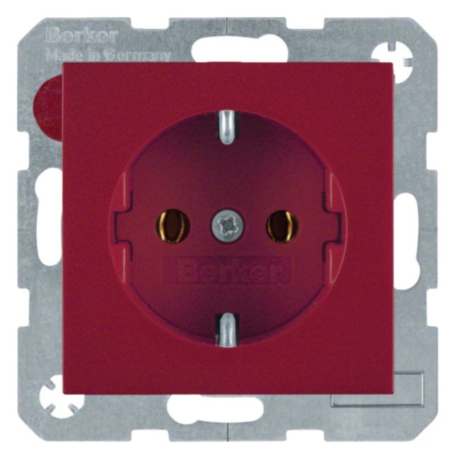 Berker 41438912 Steckdose SCHUKO S.1 rot glänzend