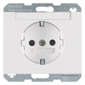 Berker 47387009 Steckdose SCHUKO m.B-feld+erh.BS K.1 polarweiß glänzend