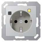 Jung A5520.30AL FI-SCHUKO-Steckdose 30mA Serie A aluminium