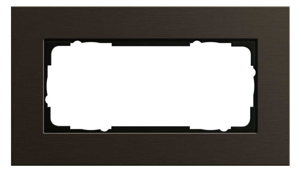 GIRA 1002127 Abdeckrahmen 2f o.Mittelst. Esprit Aluminium Braun (eloxiert)