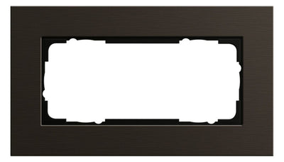 GIRA 1002127 Abdeckrahmen 2f o.Mittelst. Esprit Aluminium Braun (eloxiert)