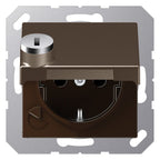 Jung A1520BFKLSLMO SCHUKO Steckdose Klappdeckel Schloss Serie A mokka