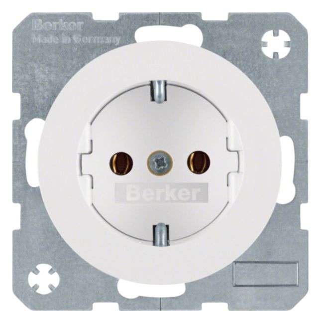 Berker 47432089 Steckdose SCHUKO R.1/R.3 polarweiß glänzend