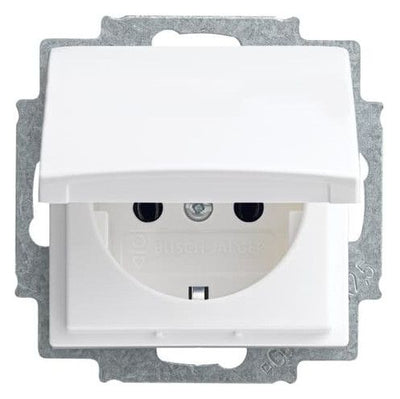 BJ 20 EUK-914 SCHUKO Steckdose Klappdeckel alpinweiß Busch-balance SI