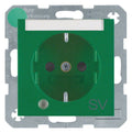 Berker 41101913 Steckdose SCHUKO+LED Kontr. B-feld+erh.BS S.1/B.3/B.7 grün mt