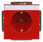 BJ 20 EUCNB-12-82 SCHUKO Steckdosen Einsatz rot RAL3020 future linear