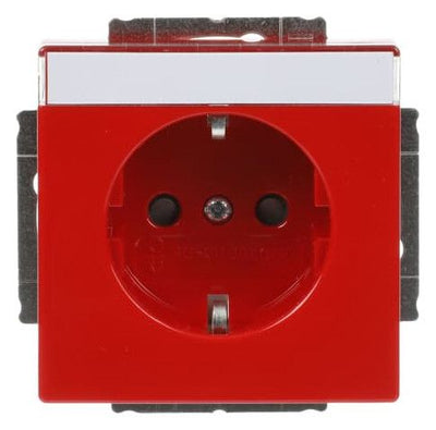 BJ 20 EUCNB-12-82 SCHUKO Steckdosen Einsatz rot RAL3020 future linear