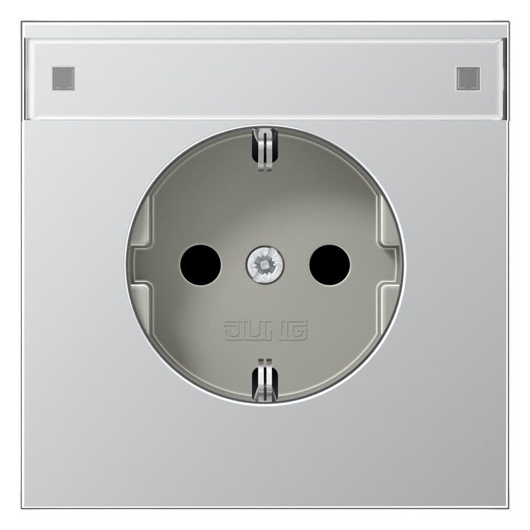 Jung AL1520NA SCHUKO Steckdose Schriftfeld LS Aluminium