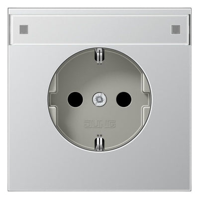 Jung AL1520NA SCHUKO Steckdose Schriftfeld LS Aluminium