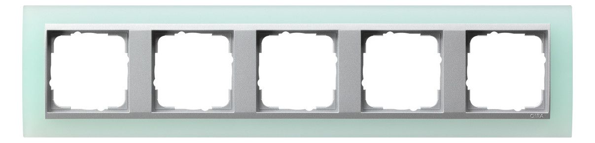 GIRA 021551 Abdeckrahmen 5fach Zwischen rahmen F/Alu Event Opak Mint