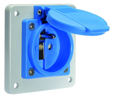 Bals 7112109 Schuko-Anbausteckdose QC 16A 3p IP54 blau belg./franz.