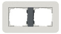 GIRA 0212421 Abdeckrahmen 2fach E3 Hellgrau/Anthrazit Soft-Touch