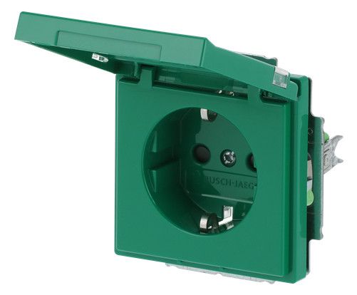 BJ 20 EUKNB-13-82 SCHUKO Steckdosen-Einsatz gn RAL6032 future