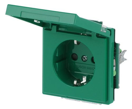 BJ 20 EUKNB-13-82 SCHUKO Steckdosen-Einsatz gn RAL6032 future