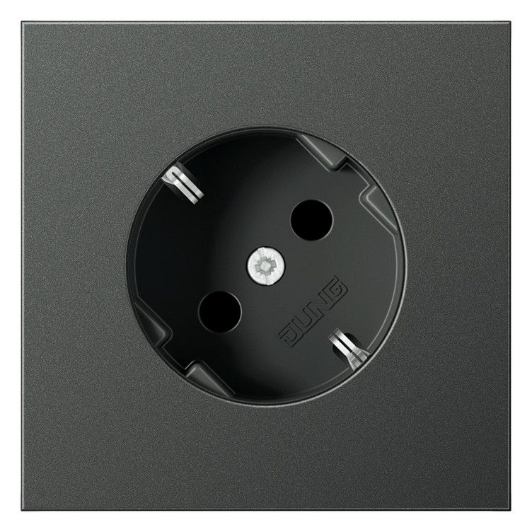Jung AL2520-45AN SCHUKO Steckdose 45° LS Aluminium anthrazit