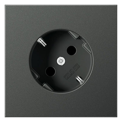 Jung AL2520-45AN SCHUKO Steckdose 45° LS Aluminium anthrazit