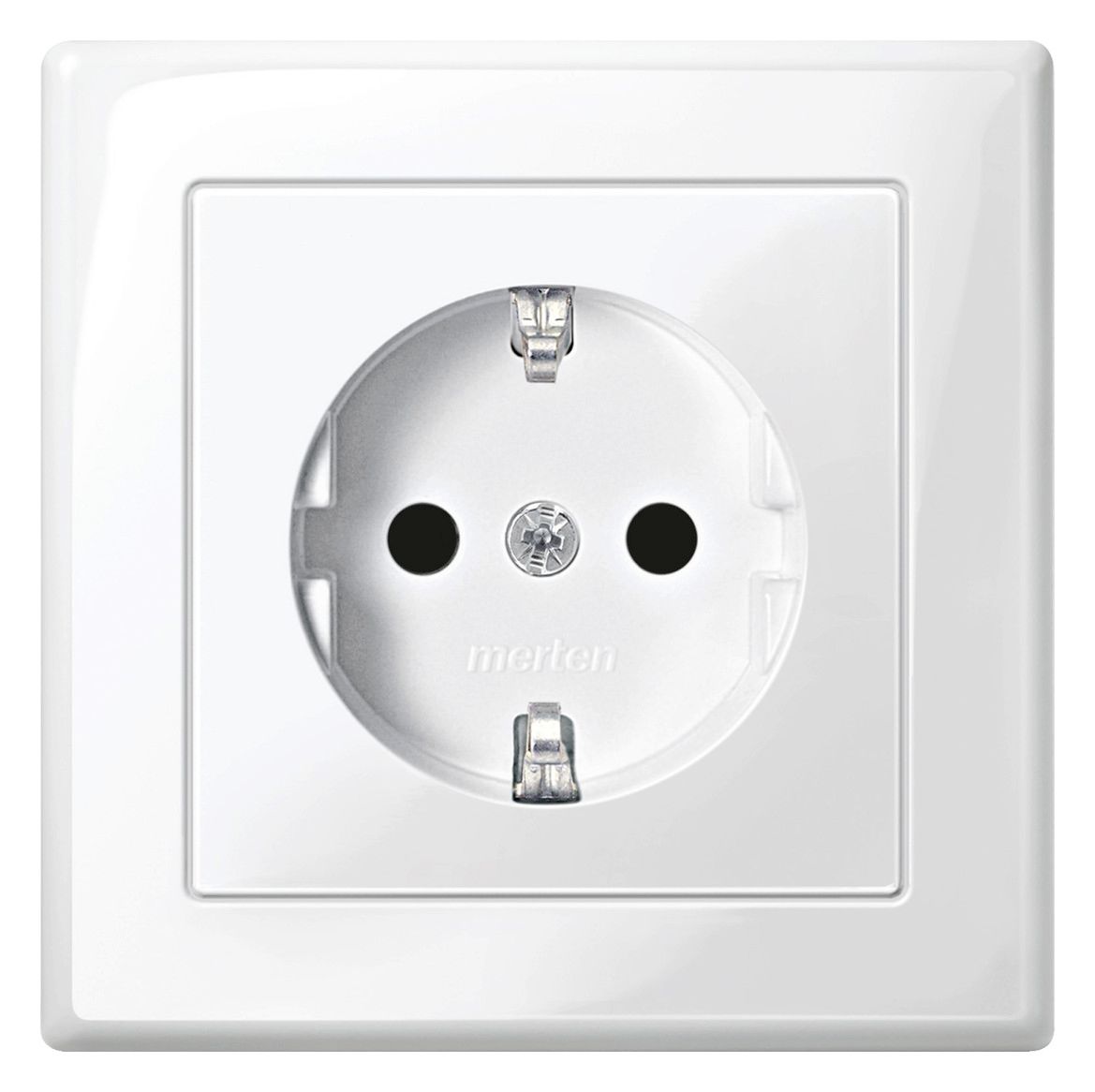 Mert MEG 2300-1419 SCHUKO-Steckdose BRS volle Platte StK polarweiß gl. M-SMART