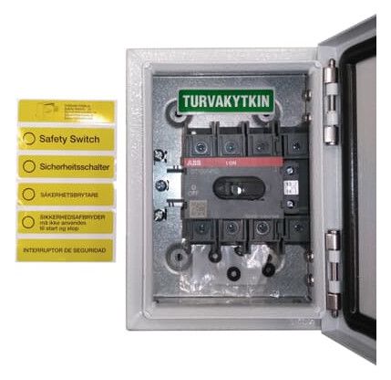 ABB OTL63A4B Sicherheitsschalter 4p 30 kW 400V m.rt-gelbem 1SCA022745R7350
