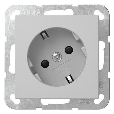 GIRA 4418015 SCHUKO-Steckdose 30°+ Shutter System 55 Grau matt (lackiert)