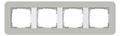 GIRA 0214412 Abdeckrahmen 4fach E3 Grau/Reinweiß glänzend Soft-Touch