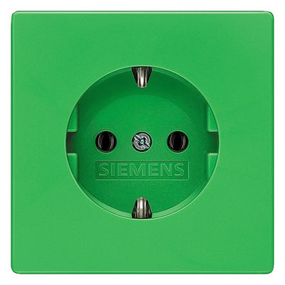 Siemens 5UB1835 DELTA style grün SCHUKO Steckdose 10/16A 250V m.erh.Ber.