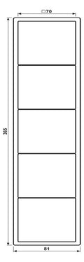 Jung ME2985AT Rahmen 5fach LS/FD-design Messing antik