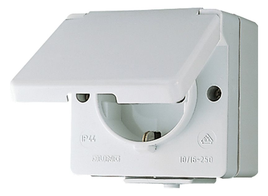 Jung 621 W-1 SCHUKO®-Steckdose 16 A 250V IP44 WG600