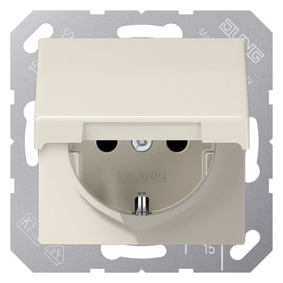 Jung AS1521KL SCHUKO Steckd.m.Klappd.
