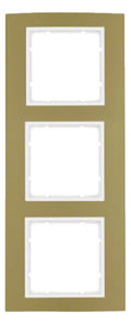 Berker 10133046 Rahmen 3fach B.3 Alu gold/polarweiß