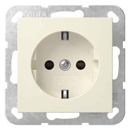 GIRA 438301 SCHUKO-Steckd.SH o.Kr.SRK System 55 Cremeweiß