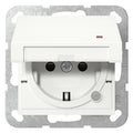 GIRA 455203 SCHUKO-Steckdose KD Kontr.+ Shutter System 55 Reinweiß glänzend