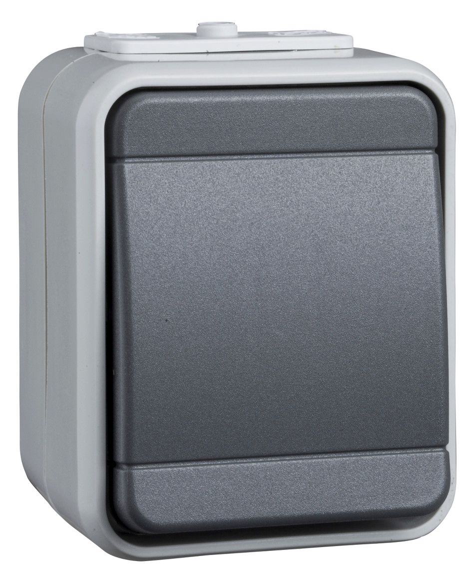 Elso 441609 Universal-Schalter 10A AquaTop Steckklemme basaltgrau
