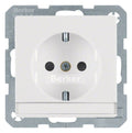 Berker 41496089 Steckdose SCHUKO m.B-feld+erh.BS Q.1/Q.3 polarweiß samt