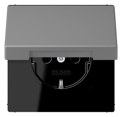 Jung LC1520BFKIKL203 SCHUKO Steckd.KI m. Klappdeckel LC32011