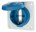 Mennekes 11031F Anbaudose SCHUKO blau 16A 2p+PE 230V IP54 m.Klappd. Einf.unten