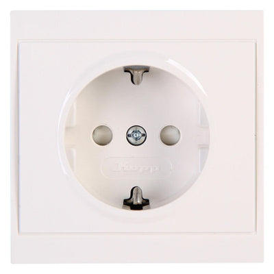 Kopp 923401083 MALTA Schuko Steckdose erh.Ber.schutz weiß