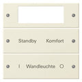 GIRA 221201 Wippenset 2fach Plus beschreib. System 55 Cremeweiß glänzend