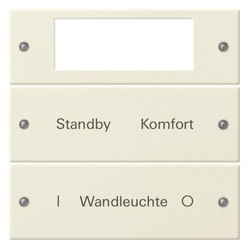 GIRA 221201 Wippenset 2fach Plus beschreib. System 55 Cremeweiß glänzend