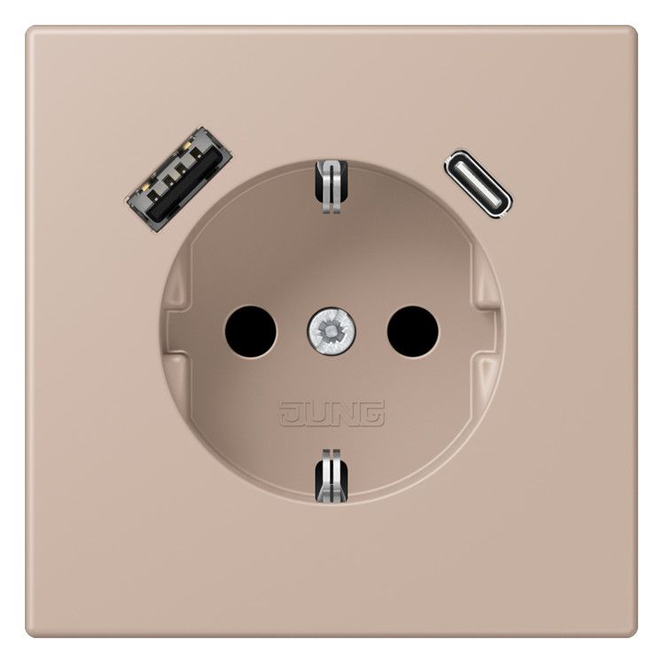 Jung LC1520-15CA240 SCHUKO-Steckd.m.USB Typ AC LC32131