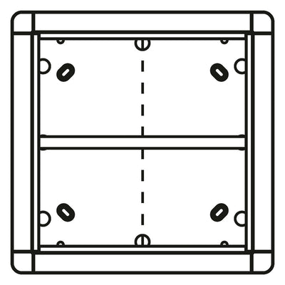 Ritto 1883520 Portier Rahmen AP 4fach quad.silber