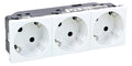 Legrand 077253 Schuko Steckdose 45° 3-fach 6-modulig Mosaic weiß