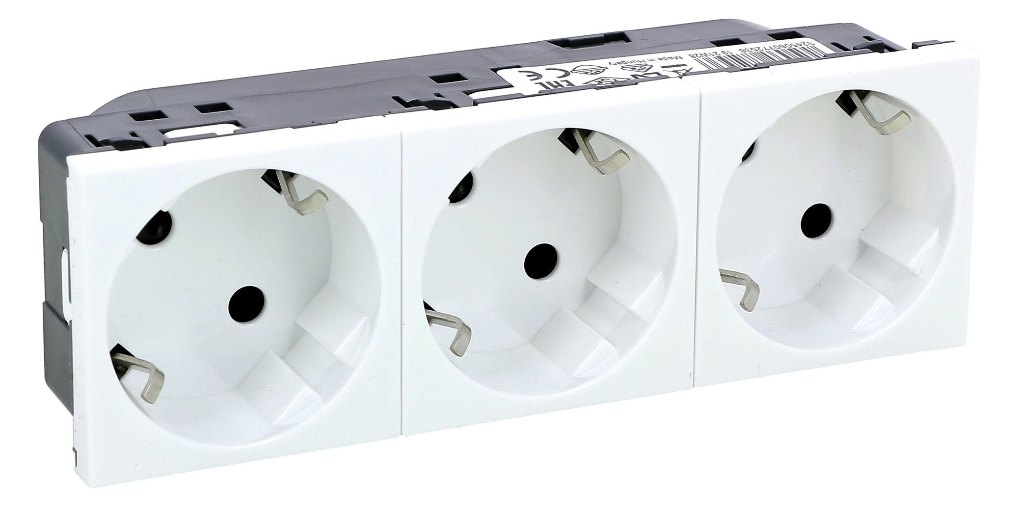 Legrand 077253 Schuko Steckdose 45° 3-fach 6-modulig Mosaic weiß