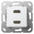 GIRA 567103 HDMI 2fach Kupplung Einsatz Reinweiß glänzend