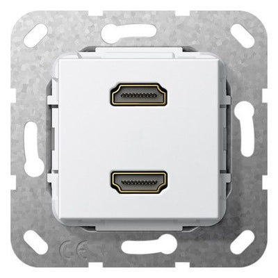 GIRA 567103 HDMI 2fach Kupplung Einsatz Reinweiß glänzend